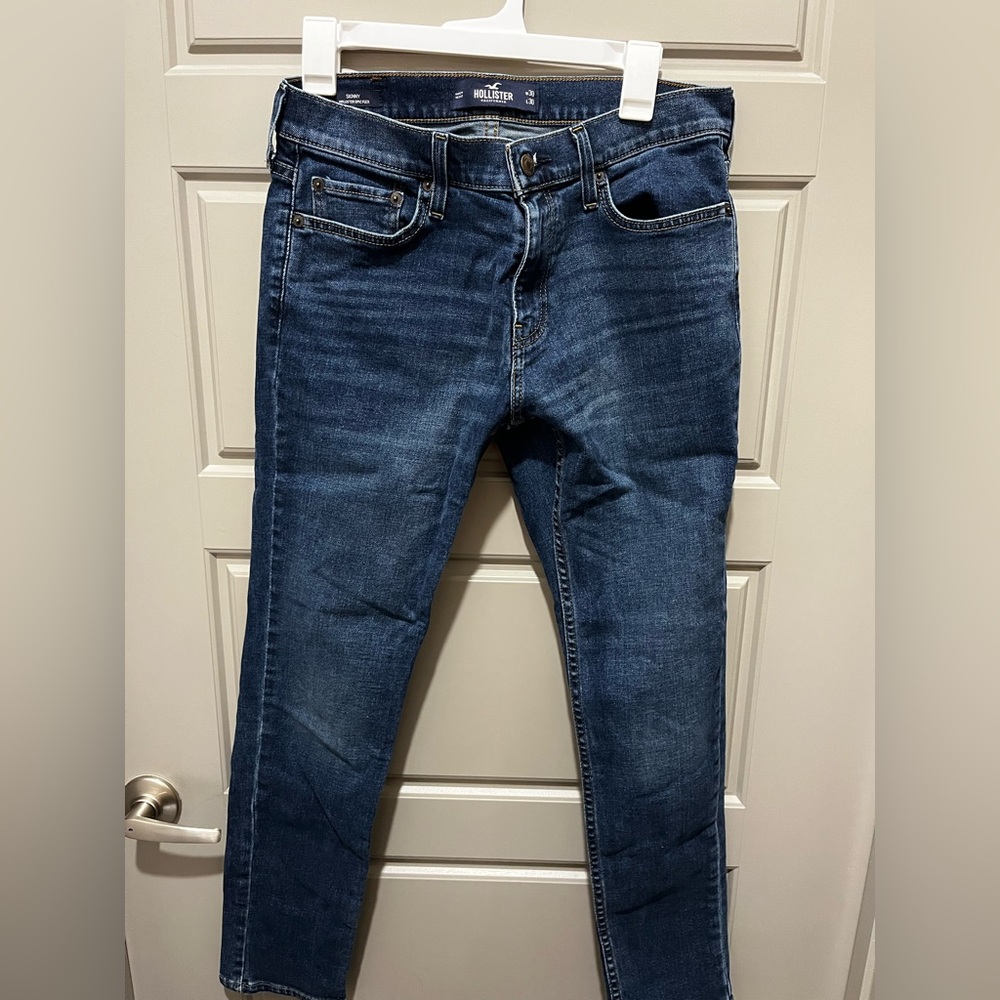 Hollister Men's Dark Blue Skinny Jeans